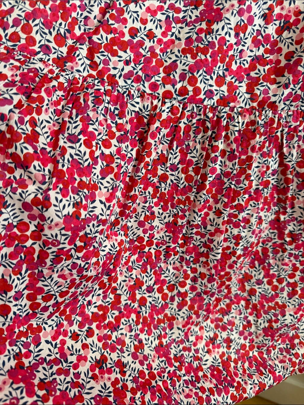 J. Crew x Liberty of London Pink and White Floral Sleeveless Midi Dress - Picture 5 of 7